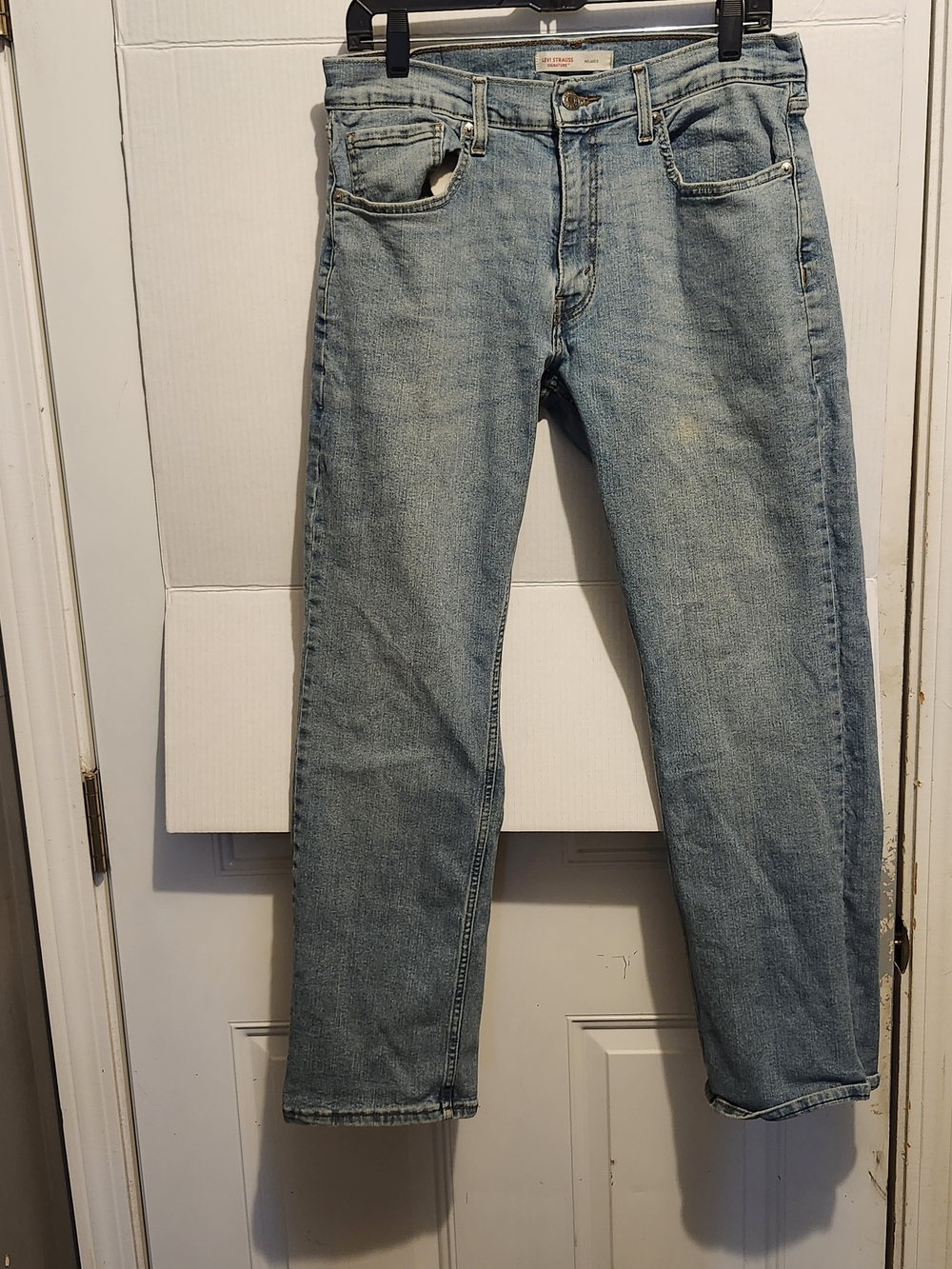 Levi's Men's Straight Jeans in Light Blue Denim